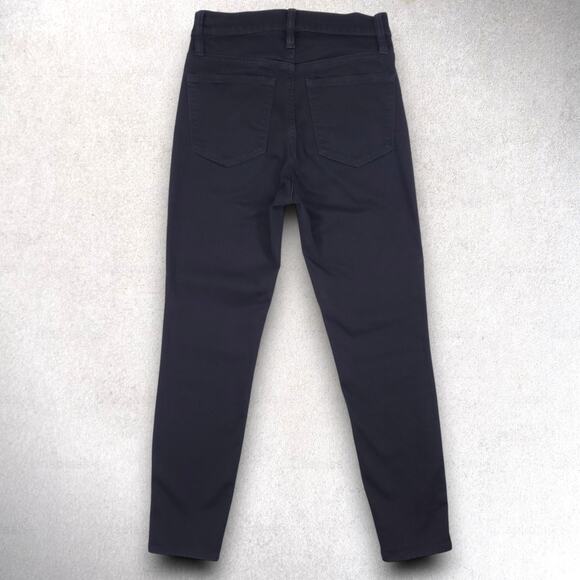 J.Crew 10" High-Rise Toothpick Jeans Womens 25P Black Clean Wash Stretch Minimal - Picture 2 of 12